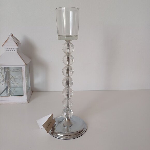 Clair de lune Ambiance Crystal Candlestick Candle Holder 11,5'' NWT - Picture 1 of 10